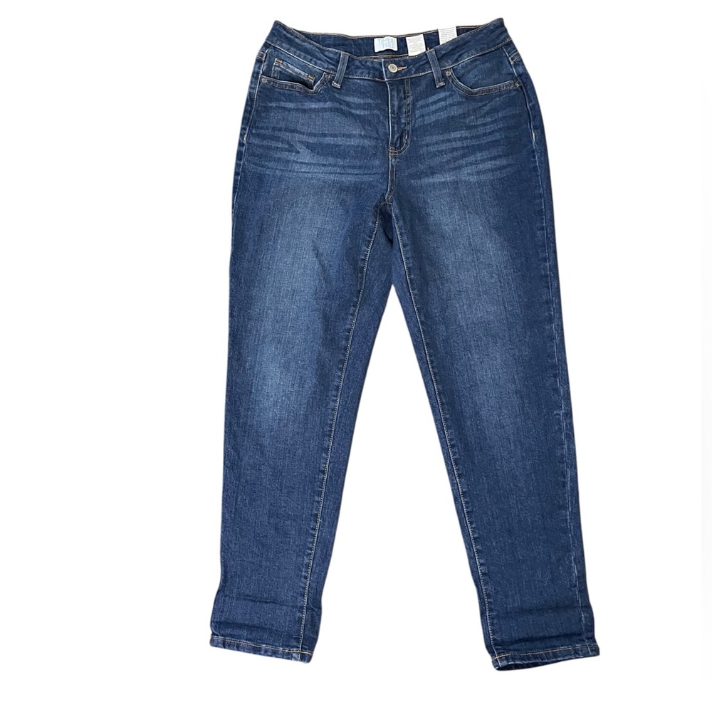 Time and Tru High Rise Skinny Jeans Stretch Medium Wash 8